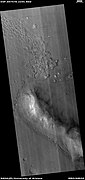 Contact, as seen by HiRISE under HiWish program Upper plains unit on the left is breaking up. A lower unit exists on the right side of picture.