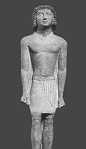 Statue of Ramaat, an official from Giza wearing a pleated Egyptian kilt, c. 2250 BC