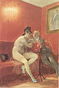 Cherub's Song (1878–1881) watercolor, gouache, pastel, chalk (22 x 15 cm) Musée Félicien Rops, Namur