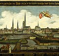 Bremen: Große Weserbrücke mit Brautbastei im Jahre 1602