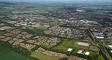 Aerial view of Glenrothes taken from southeast