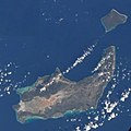 Great Inagua and Little Inagua viewed from the International Space Station on 2022-12-09