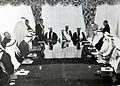 Image 48The emir Isa bin Salman Al Khalifa heads the opening session of the first conference on the formation of a union of the Gulf emirates in February 1968. (from History of Bahrain)