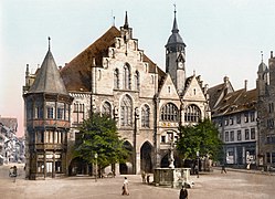 Hildesheim Town Hall (c. 1895) at Hildesheim by Photoglob Zurich