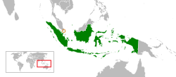 Map indicating locations of Indonesia and Singapore