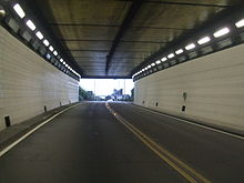 Inside Northern (Heathcote) portal of the Lyttelton road tunnel in 2010