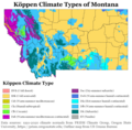 Image 20Köppen climate types of Montana, using 1991-2020 climate normals (from Montana)