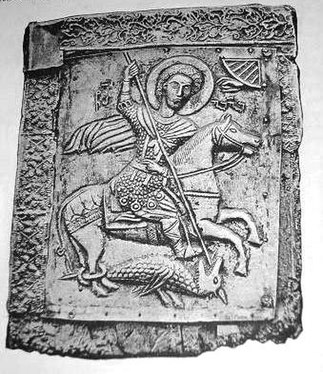 Icon of St. George and the dragon from Likhauri (Ozurgeti Municipality), Georgia, 12th century