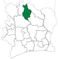 Korhogo Department upon its creation in 1969. It kept these boundaries until 2008, but other departments began to be divided in 1974.