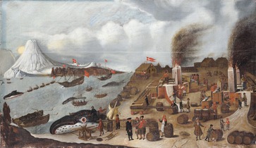Whaling on Danes Island, by Abraham Speeck, 1634. Skokloster Castle.