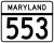 Maryland Route 553 marker