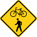 W11-15 Bicycle and pedestrians[d]