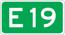 European route E 19 shield}}