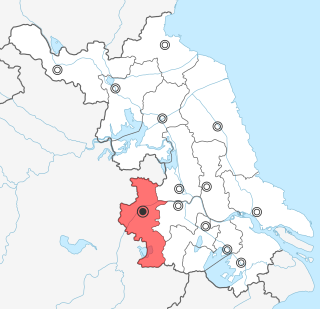 Lage Nanjings in Jiangsu