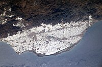 Greenhouses in Almería as seen from space