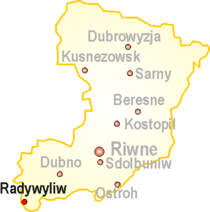 Lage in der Oblast Riwne