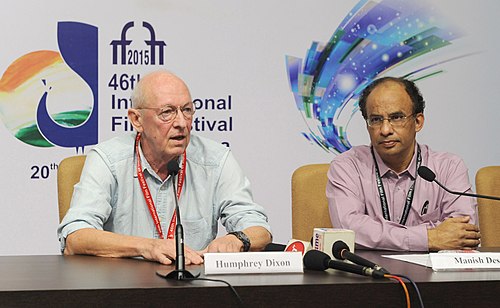 Renowned British Film Editor, Humphrey Dixon addressing a press conference, at the 46th International Film Festival of India (IFFI-2015), in Panaji, Goa on November 27, 2015.jpg