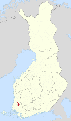 Location of Säkylä in Finland
