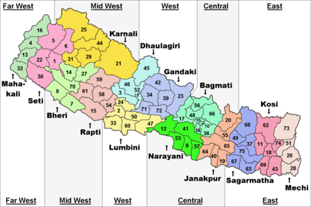 Location of Central Development Region