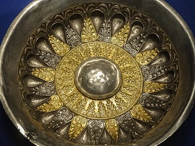 Thracian gilt silver omphalos bowl Rogozen Treasure Vratsa Bulgaria