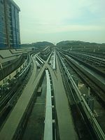 Junction in track of Singapore LRT