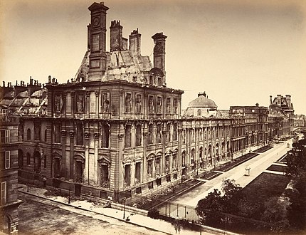 Ruins after the fire, 1871 photo by Alphonse Liébert