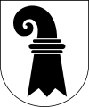 Wappen Standes Basel von 1501 bis 1832 (daneben Stadtwappen Basels und Kantonswappen von Basel-Stadt)