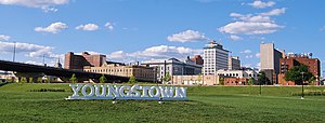 Downtown Youngstown as viewed from Wean Park