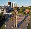 Völkerfreundschaft-Denkmal zum 400. Jahrestag der Vereinigung Udmurtiens mit Russland (1972 mit Topuridse), Ischewsk[1]