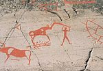 Alta petroglyphs depicting humans and animals