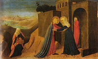 Fra Angelico, a more typical Visitation without much visual indication of the pregnancies