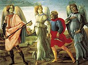 Filippino Lippi, Three Angels and Young Tobias (c. 1485)
