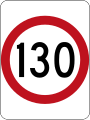 (R4-1) 130 km/h Speed Limit (used in the Northern Territory)