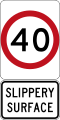 Slippery Surface Speed Limit (used in New South Wales)