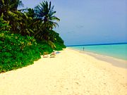 Beach on Biyaadhoo Island, 2014.