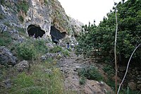 Entrance to el-Wad Cave, an important Ahmarian site