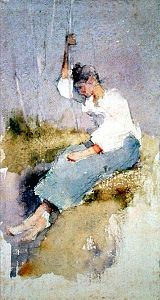 Louise, Breton Girl, 1880s, watercolour
