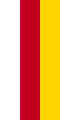 Flag of Ossetia as a vertical banner