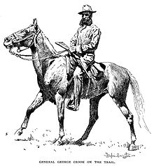 Drawing of Maj. Gen. George Crook on horseback