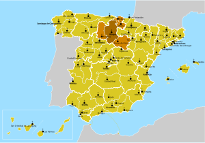 Karte der Kirchenprovinz Burgos
