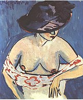 Ernst Ludwig Kirchner, Weiblicher Halbakt mit Hut (1911)