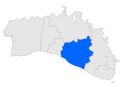 Map of Alaior in Menorca