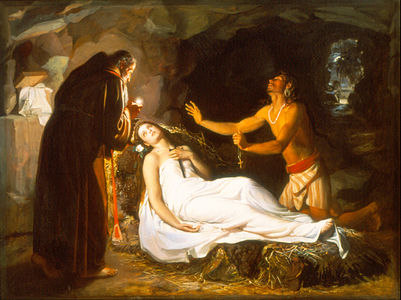 Últimos momentos de Atala (1871) by Luis Monroy.