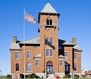 Das Madison County Courthouse in Fredericktown, seit 2000 im NRHP gelistet[1]