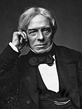Black-and-white photographic portrait of Michael Faraday