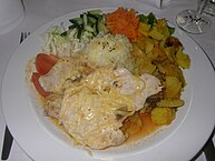 "Natural-style" (unbreaded) chicken schnitzel