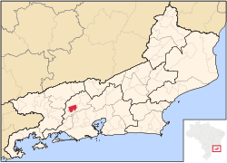Location of Engenheiro Paulo de Frontin in the state of Rio de Janeiro