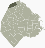 Location of Saavedra within Buenos Aires