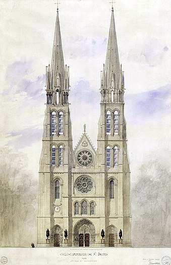 The two-tower plan of Eugène Viollet-le-Duc, never built