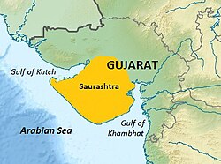 Saurashtra region within Gujarat, India